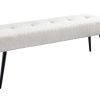 BOUTIQUE fehér bouclé ülőpad 100cm