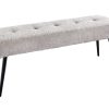 BOUTIQUE pezsgőszürke bouclé ülőpad 100cm