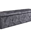 EXTRAVAGANCIA antik szürke mikroszálas ülőpad 140cm