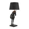 HORSE fekete-arany asztali lámpa szobor