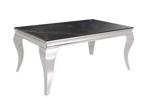 MODERN BAROKK króm kő dohányzóasztal 100cm