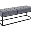 PETIT BEAUTE ezüstszürke bársony ülőpad 110cm