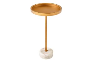TRAYFUL arany-fehérmárvány lerakóasztal 60cm
