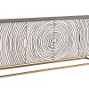 ZEN CIRCLE fekete-fehér mangófa komód 180cm