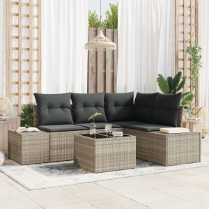 5 darabos kerti sofa szett párnákkal