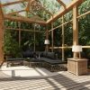 6-részes szürke polyrattan kerti bútorszett párnákkal