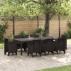 Barna kertasztal 250x100x73 cm poly rattan
