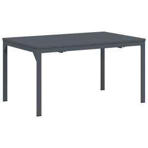 Bővíthető kertasztal 2 db anthracite 210x90x73 cm acél