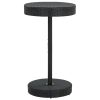Fekete polyrattan kerti asztal 60
