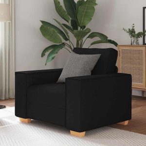 Fekete szövet kanapé 60 cm
