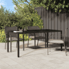 Kerti étkezőasztal barna 190x90x75 cm poli rattan