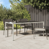 Kerti étkezőasztal fehér 190x90x75 cm polirattan