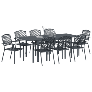 9 részes előszobai bútor szett anthracite acél
