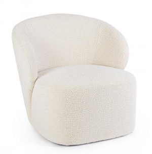 BABILA Bézs Bouclé szövet Fotel