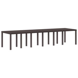 Kertasztal barna 350x100x73 cm poliratán
