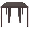 Kerti asztal barna 300x100x73 cm polirattan