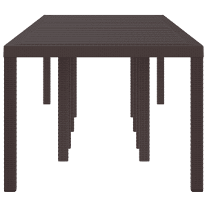 Kerti asztal barna 300x100x73 cm polirattan