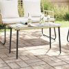 Kerti asztal természetes 80 x 40 x 45 cm poli rattan