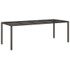 Kerti étkezőasztal barna 250x100x75 cm polirattan