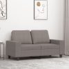 Kétszemélyes fekete szövetkanapé 120 cm