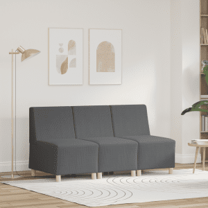 Sofa chiar 3 pcs sötétszürke 55 x 74 x 82 cm bársony anyag
