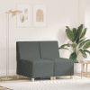 Világosszürke 55 cm szövet kanapé szék 2 pcs sötétszürke