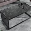 ARCHITECTURE fekete-márvány mintázatú dohányzóasztal 100cm