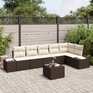 6 darabos kerti kanapé készlet párnákkal szürke poli rattan