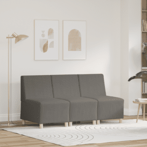 Sofa chiar 3 pcs világosszürke 55 x 74 x 82 cm bársony anyag