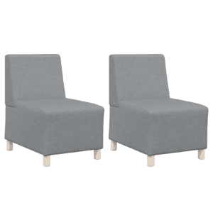Világosszürke 55 cm szövet kanapé szék 2 pcs világosszürke
