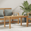 Dohányzóasztal barna 90 x 50 x 45.5 cm tömör tíkfa