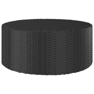 Fekete polyrattan teázóasztal 68 x 68 x 30 cm