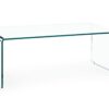 IRIDE négyszögletes üveg dohányzóasztal 120x60