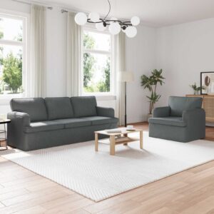 Kanapé 2 pcs sötétszürke fém