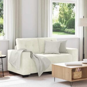 Krém bársony loveseat kanapé 120 cm