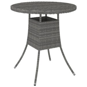 Szürke polyrattan kerti asztal 70 x 70 x 73 cm