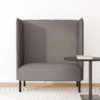 Magas háttámlású kanapé porszín 109x56x121 cm anyag