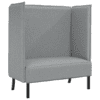 Magas háttámlású kanapé világosszürke 109x56x121 cm textil