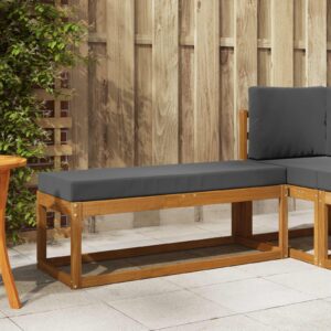 Pad természetes és antracit 115 x 43 x 37 cm tömör akácfa