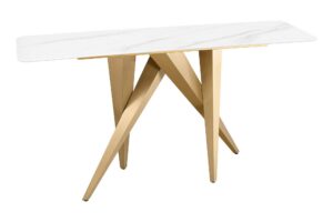 ART LIVING fehér kerámia konzolasztal