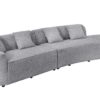 ATELIER L XXL szürke buklé kanapé