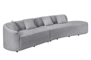 ATELIER L XXL szürke buklé kanapé