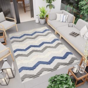 AVENTURA Csíkos kültéri szőnyeg - szürke Szélesség: 80 cm | Hosszúság: 150 cm
