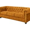 CHESTERFIELD sárga bársony kanapé