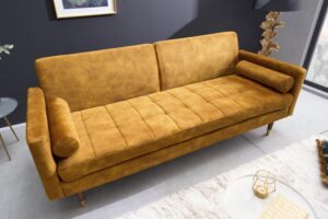 COUTURE kanapéágy mustársárga 195cm