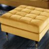 COZY VELVET mustársárga lábtartó 80cm
