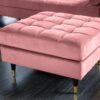 COZY VELVET rózsaszín lábtartó 80cm