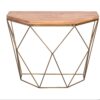 DIAMOND barna mangófa konzol asztal 90cm