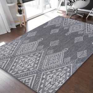 Egyedi szőnyeg modern geometrikus mintával - szürke Szélesség: 80 cm | Hossz: 150 cm