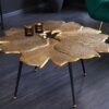 GINKGO LEAFS arany alumínium dohányzóasztal 95cm